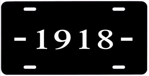 1918 year metal license plate, show car vanity tag, vintage antique street rod