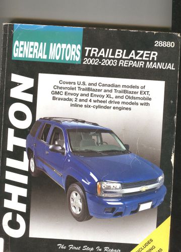 Chilton chevrolet trailblazer 2002-2009 repair manual : 28880 used