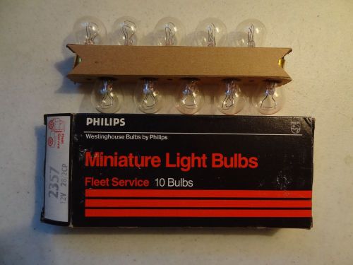 Philips miniature light bulbs pack of 10  fleet service 2357 12v 28/2cp