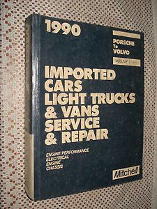1990 mitchells imported service manual shop book porsche thru volvo car truck