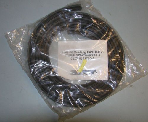 1969-1970 ford mustang fastback trunk weather strip new