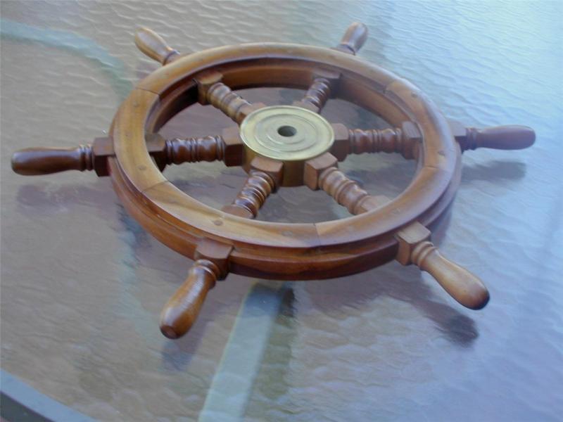 Wood wooden ships steering wheel ... nautical