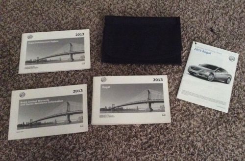 2013 buick regal owners manual set 13 w/case + infotainment guide new
