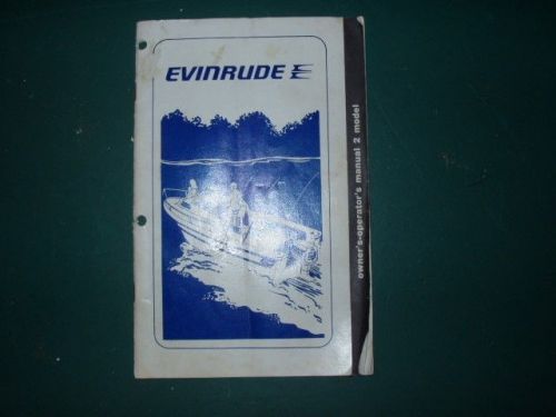Evinrude outboard motor owner&#034;s manual 2 hp models 1980