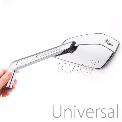 Chrome motorcycle mirrors cnc cleaver look for suzuki gt380 v-strom dl650 dl1000