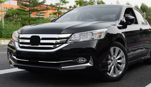 Chrome front grill botom grille cover trim 2pcs for honda accord 9th 2014 2015