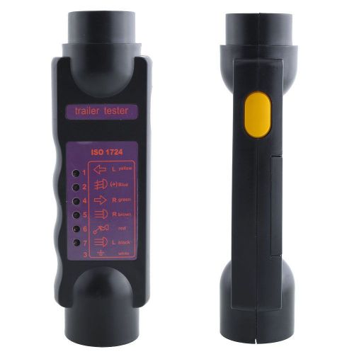 Car trailer 7 pin tow bar light wiring circuit tester t21230 eu  plug adapter