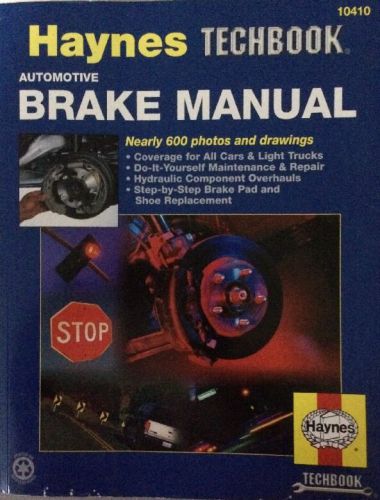 Haynes tech book: brake manual