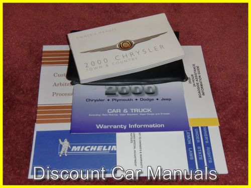 ♣♣ 2000 chrysler town &amp; country owners manual portfolio 00!! ♣♣