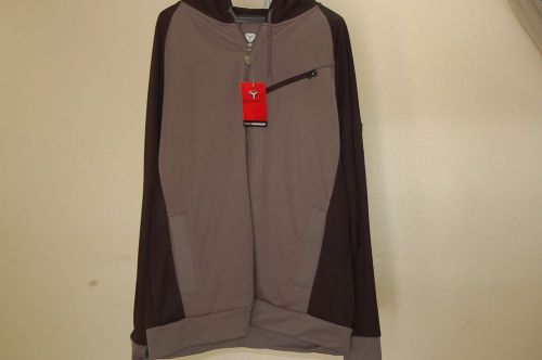 Slingshot zip-up sweater in black and grey mens xxl