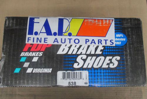 Brand new fdp 538 rear brake shoes, fits vehicles listed on chart