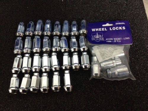 14mm x 1.5 acorn lug but set with locks included