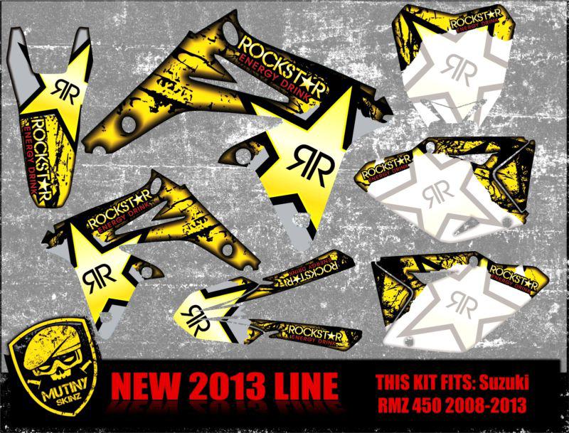 2008/2013 graphics kit suzuki rmz 450 decals stickers rockstar