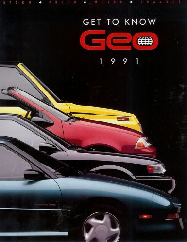 1991 geo full line  brochure  storm  prizm  metro  tracker
