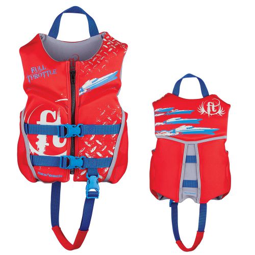 Full throttle 142500-100-001-15 child hinged rapid-dry life vest red