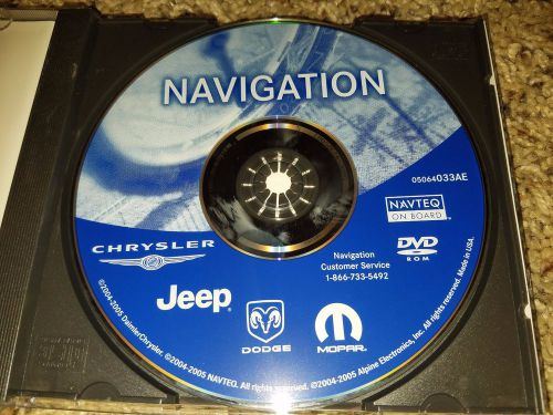 2002-2008 chrysler dodge jeep navigation dvd/disk p/n 05064033ae