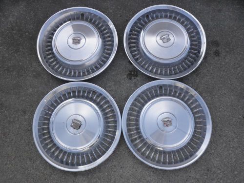 1971 &amp; 72 cadillac coupe deville &amp; fleetwood hubcaps (4)