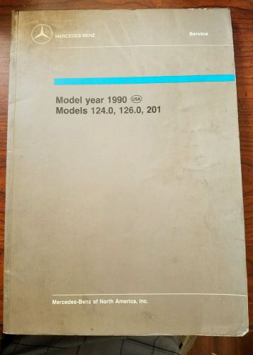 1990 mercedes benz models 124.0 126.0 201 intro to service manual  oem 90