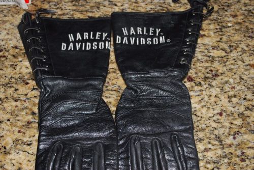 Harley-davidson gauntlet gloves, size small, minty
