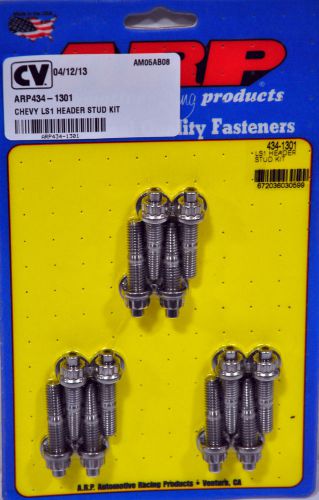 Arp 434-1301 stainless steel header stud kit 3/8" wide header flange chevy sb ls