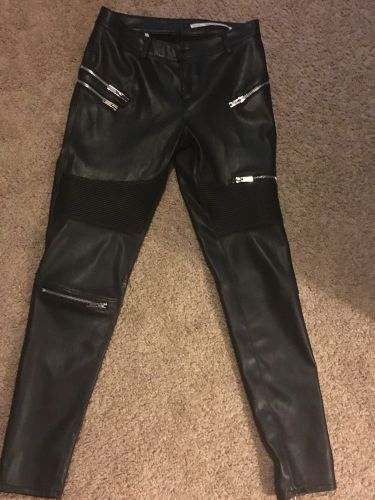Zara faux leather biker trousers