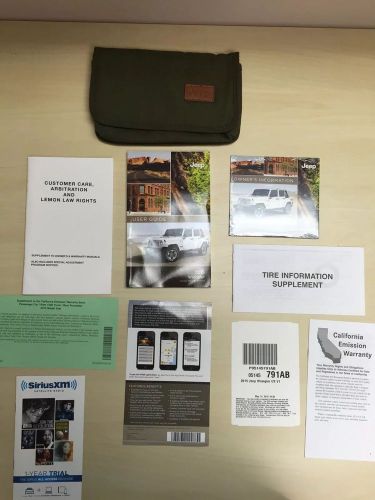 2015 jeep wrangler owner&#039;s manual with case oem &amp; dvd