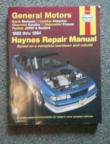 Haynes repair manual gm 1982-1994  see description for models covered  gc