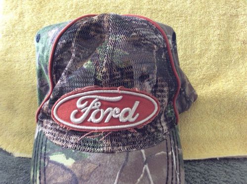 Ford camouflage  (camo) cap/baseball hat with front net