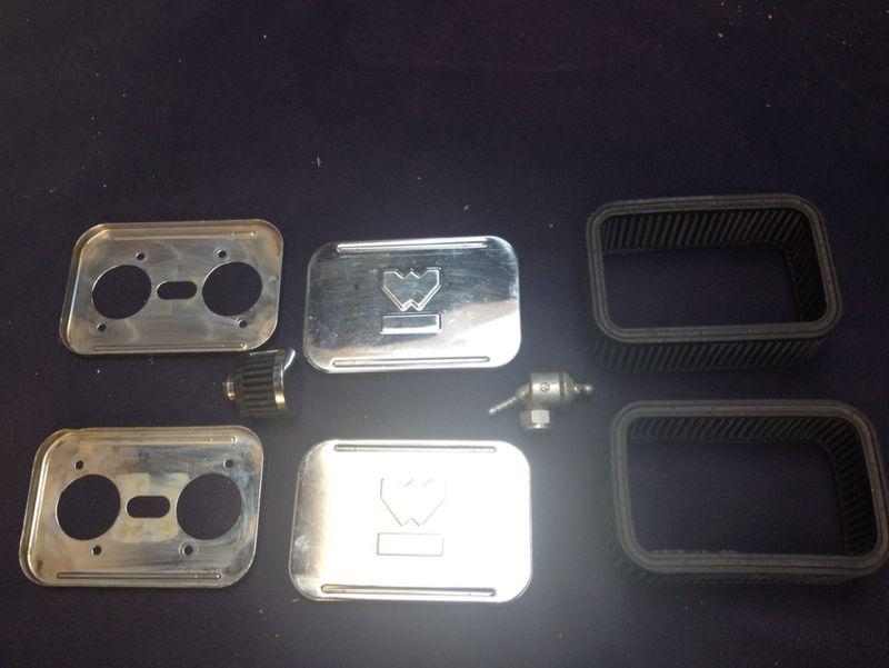 Vw weber air cleaners for dual carbs. gas tank reserve valve and air filter