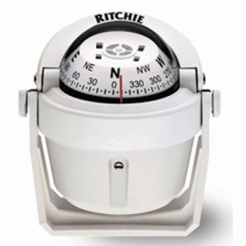 E.s. ritchie #b-51-w - explorer bracket mount compass - white