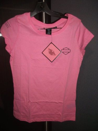 Harley davidson women&#039;s s pink label short sleeve tee