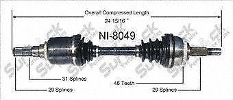 Surtrack ni8049 left new cv complete assembly