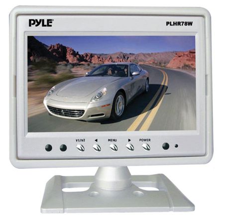 7&#034; widescreen tft headrest monitor in white | pyle plhr78w