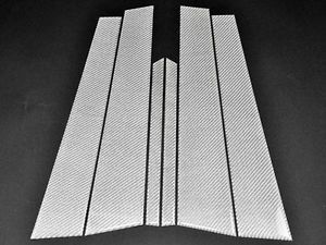 Autotecknic real silver carbon fiber b-pillar covers - honda accord 2003-2006
