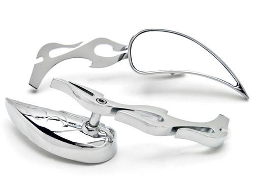 Tear Drop Chrome Motorcycle Mirrors For Harley Davidson Road King Custom Classic, US $31.99, image 1