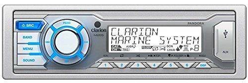 Clarion m205 single din in-dash digital media marine receiver for iphone/pandora