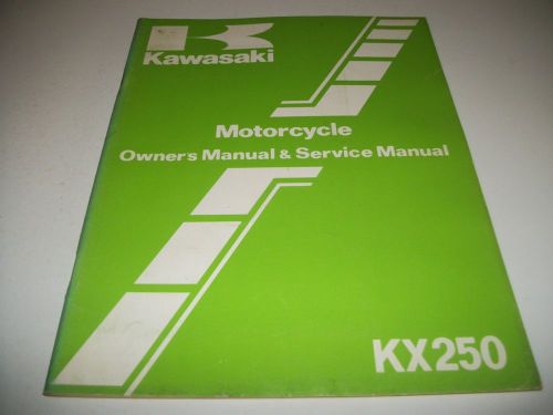 Kawasaki owners service manual kx 250-c2 c10