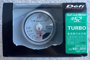 Defi link df01905 turbo boost gauge 52mm white face