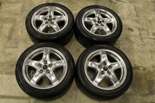 01-02 trans am ws6 17x9 aluminum speedline wheels w/ sumitomo tires set of 4