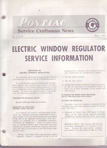 1955 pontiac service craftsman service news manual march 1955