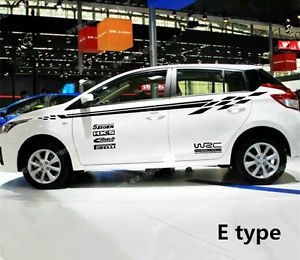 1set wrc garlands car left right graphic vinyl sticker decoration racing decal e