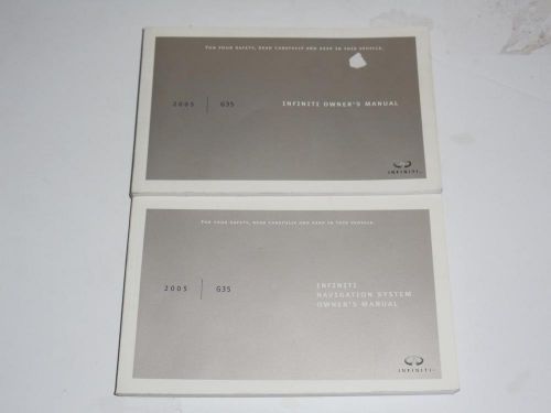 2005 infiniti g35 owners manual &amp; navigation system manual book guide set