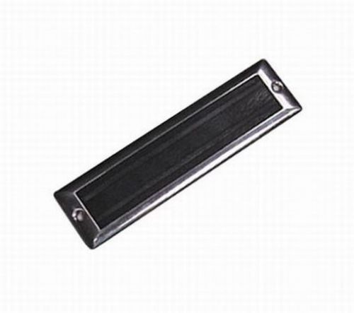 Molded rubber step plate with stainless steel trim