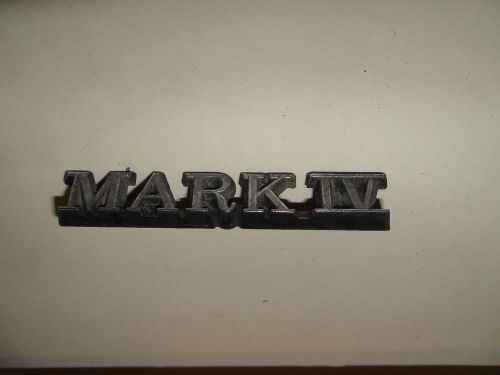 1972-76 mark iv fender emblems good used  one