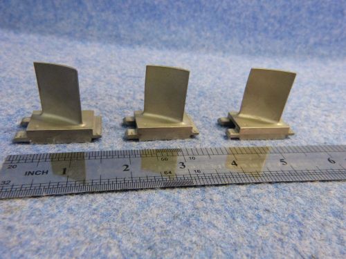 Lot of 3 scrap aviation engine turbine blades only for collectors/art