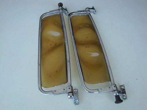 Mercedes 190sl plastic/plexiglass chrome framed sun visors w/mounts