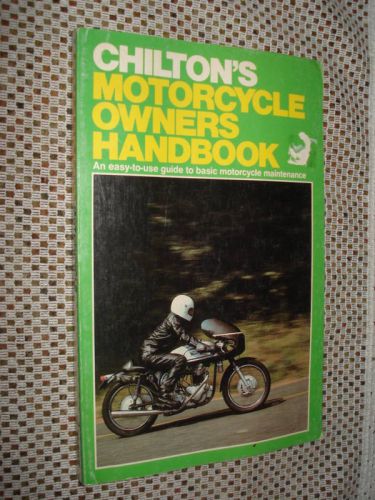 Chiltons motorcycle owners handbook shop manual service