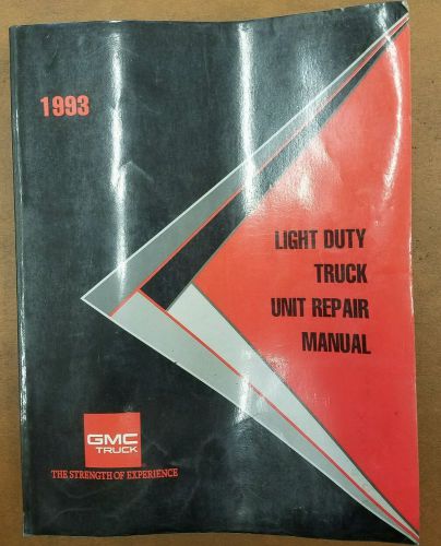 1993 gmc light duty truck unit repair manual repair shop book  x-9337 oem
