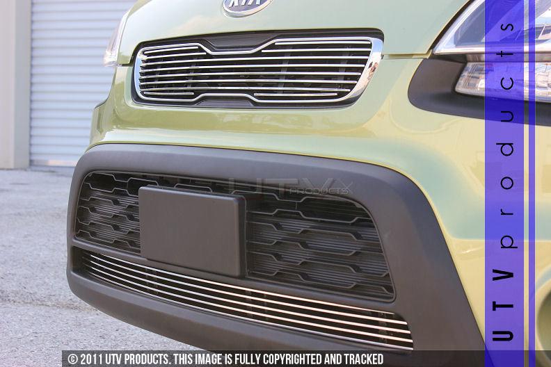 FITS: 2012 - 2013 Kia SOUL UPPER & BUMPER 2PC COMBO CHROME BILLET GRILLE KIT, US $146.86, image 2