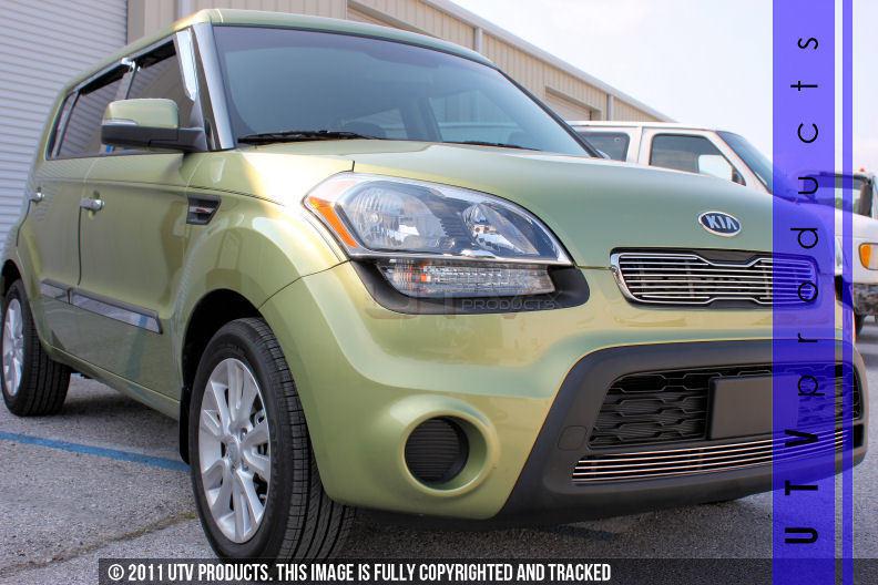 FITS: 2012 - 2013 Kia SOUL UPPER & BUMPER 2PC COMBO CHROME BILLET GRILLE KIT, US $146.86, image 3